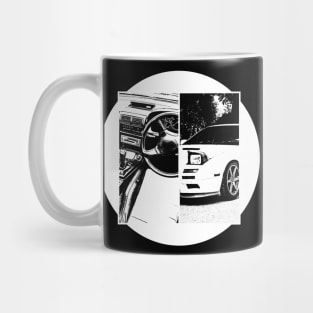 MAZDA RX-7 FC Black 'N White 5 (Black Version) Mug